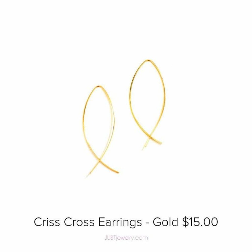 CRISS CROSS EARRINGS GOLD
